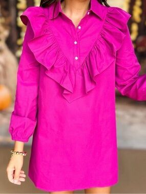 SSYS Finley Ruffle Shirt Dress